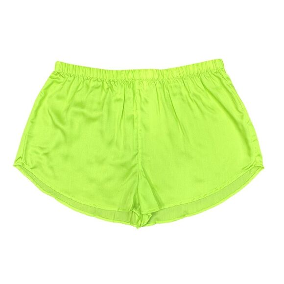 ettitude Sateen Shortie Shorts - Size Medium - Lime - Picture 1 of 8